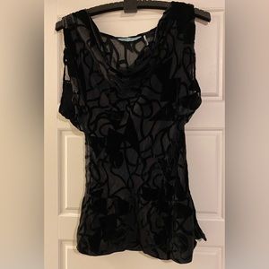Guess sheer/velvet mini dress or tunic | Mini velvet dress